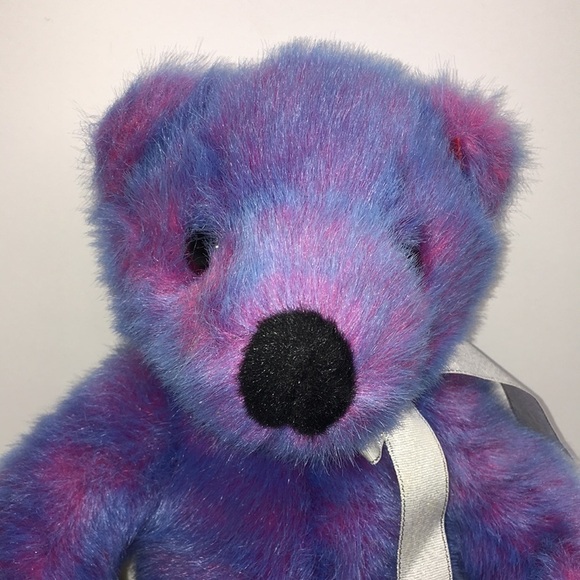 Kids TY vintage Purplebeary Beanie Classic 1999 Bear With Tag Retired - Picture 2 of 6